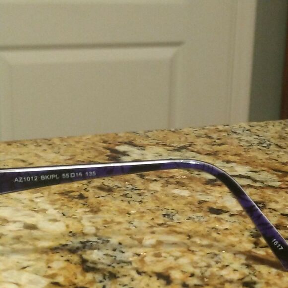 Aztec AZ 1012 BK/PL Sunglasses Frames 55[]16-135MM Black Purple main image 6